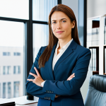 Home 11 환경영향평가사 시험 과목별 전략 - Environmental Lawyer**
"A professional female lawyer, fully clothed in a modest business suit, stan...