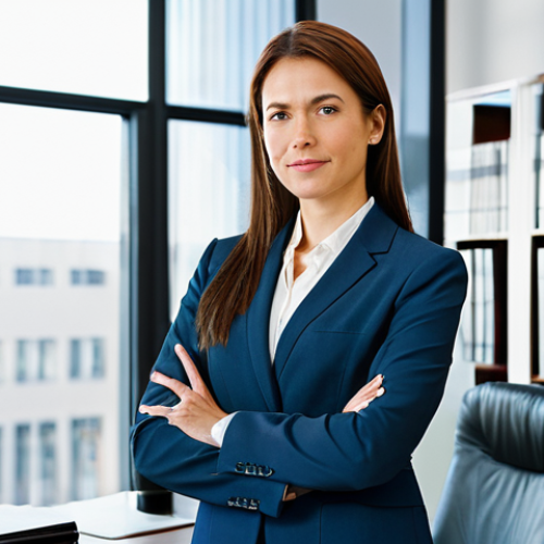 Home 23 환경영향평가사 시험 과목별 전략 - Environmental Lawyer**
"A professional female lawyer, fully clothed in a modest business suit, stan...