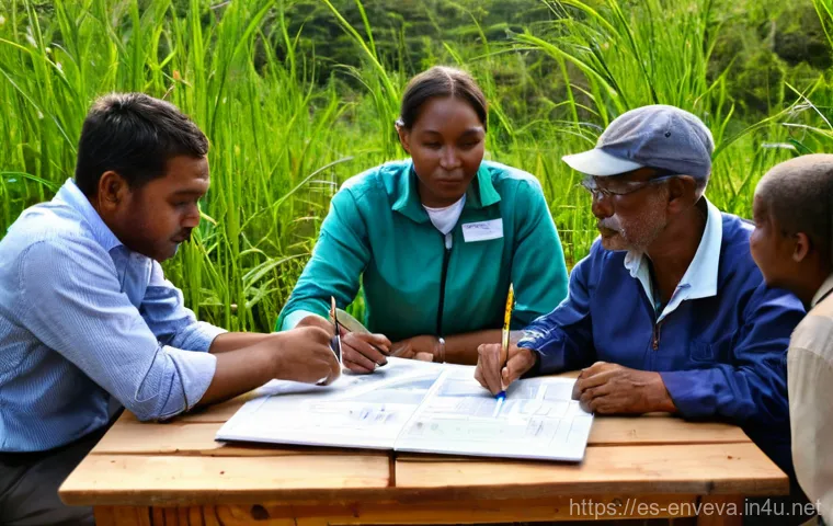 환경영향평가 보고서 작성 팁 - **Prompt:** A dynamic infographic coming to life on a large, transparent digital display, showcasing...